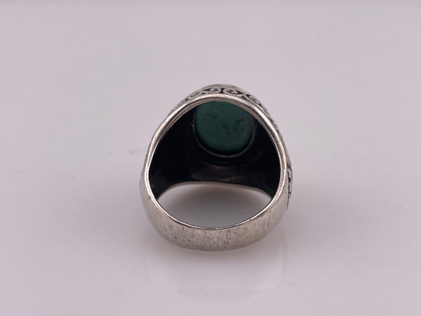size 10 sterling silver chunky synthetic turquoise ring