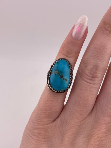 size 2.5 sterling silver turquoise ring