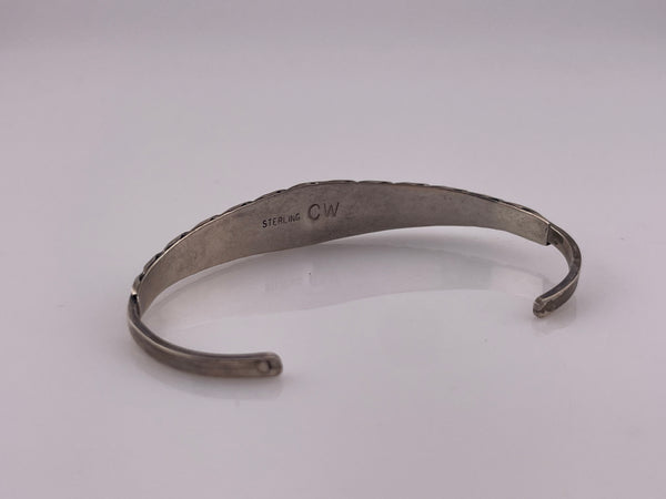 sterling silver multi-stone inlay cuff bracelet