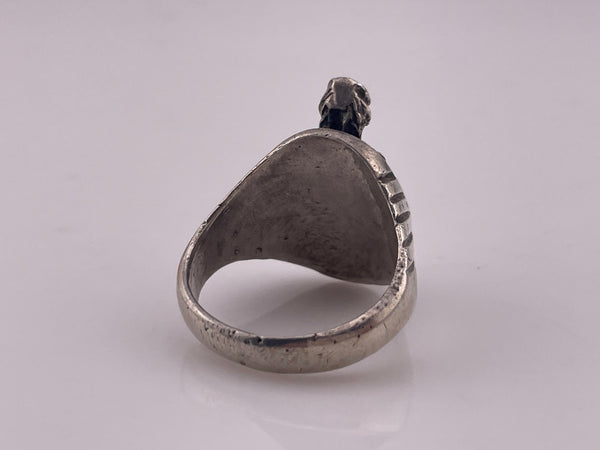 size 11.5 sterling silver horned toad lizard ring