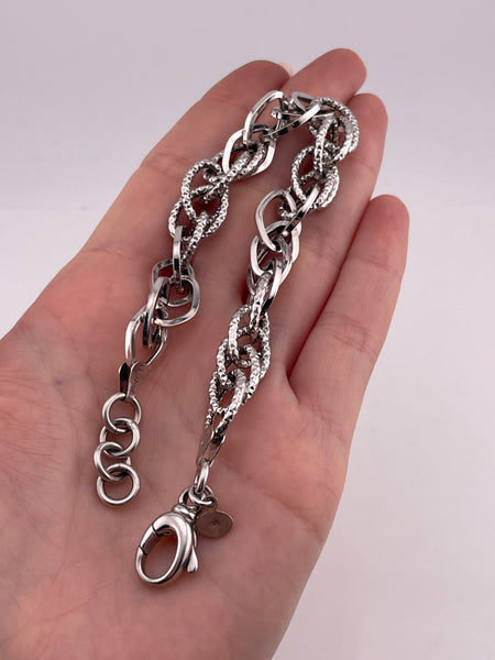 sterling silver multi-link chain bracelet