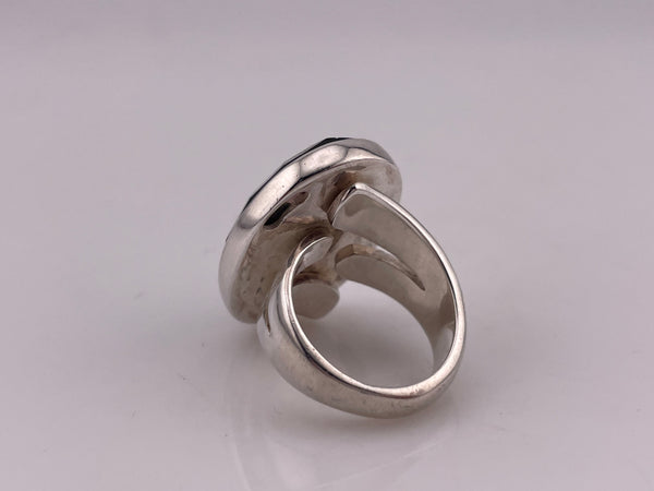 size 7 sterling silver faceted labradorite ring