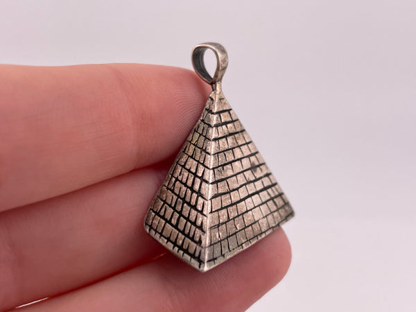 sterling silver pyramid pendant