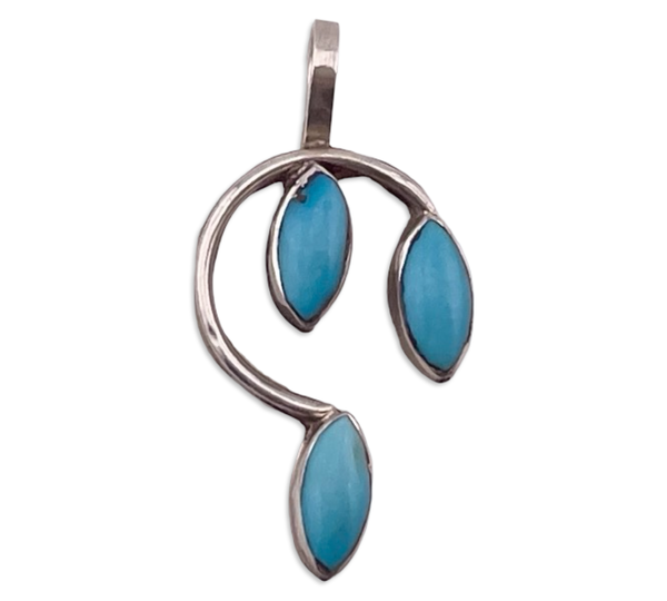 sterling silver turquoise pendant