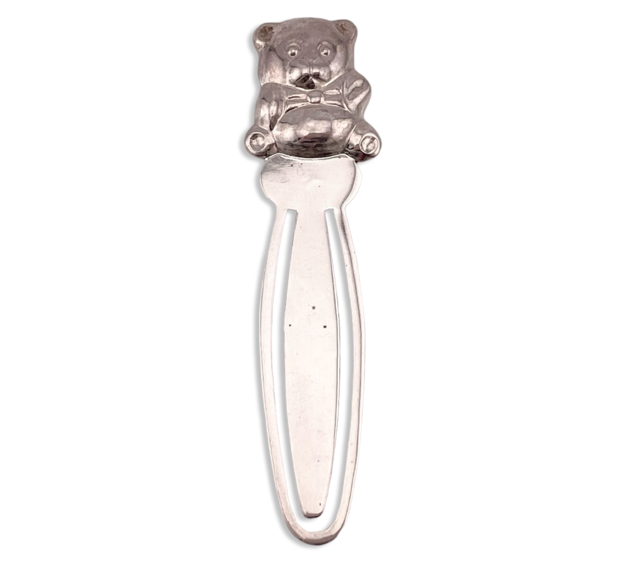 sterling silver teddy bear bookmark ***As Is***