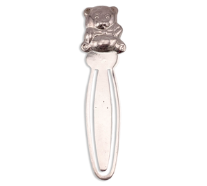 sterling silver teddy bear bookmark ***As Is***