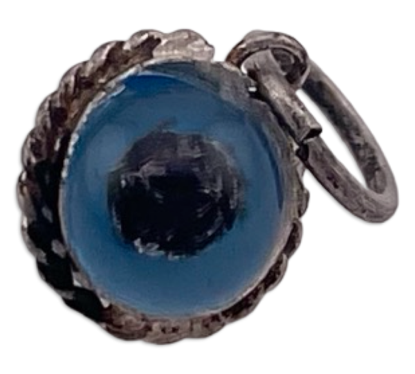 sterling silver tiny evil all seeing eye pendant