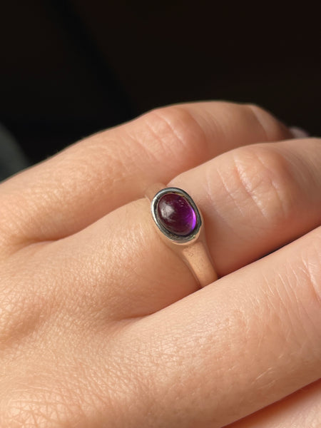 size 5.75 sterling silver amethyst ring