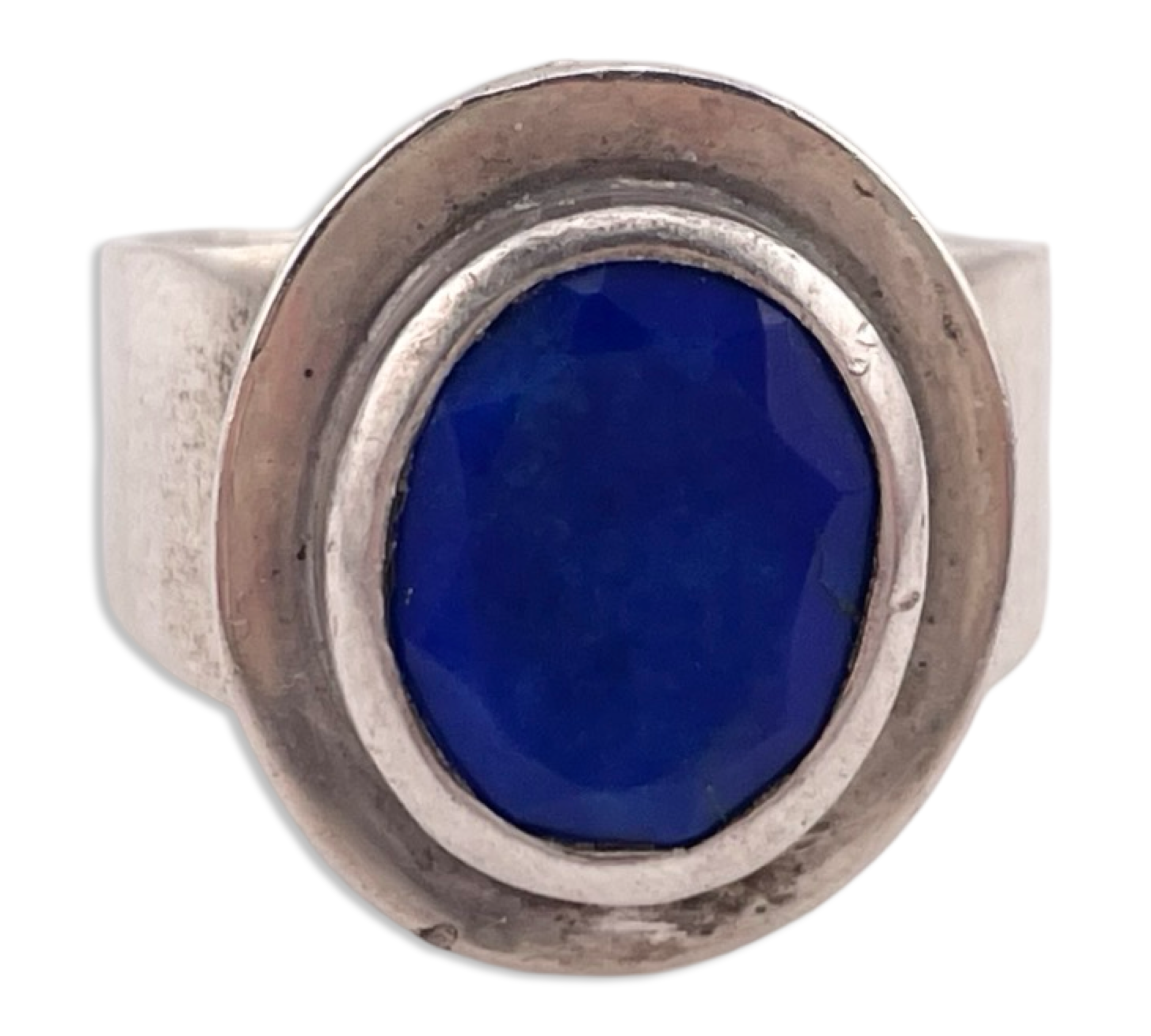 size 8.25 sterling silver faceted lapis ring