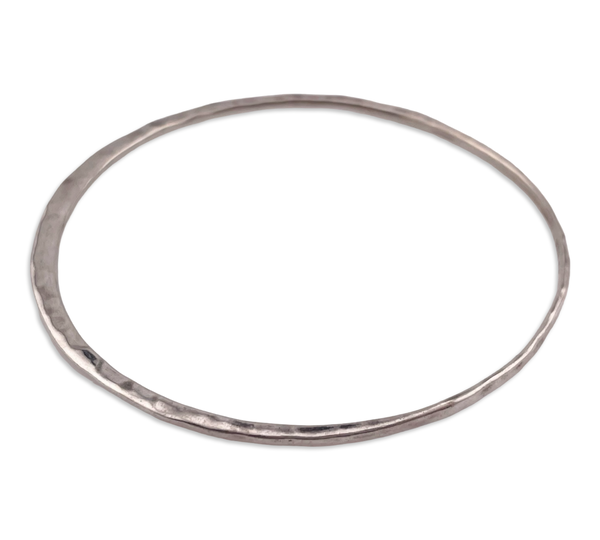 sterling silver 8" Robert Lee Morris hammered bangle bracelet