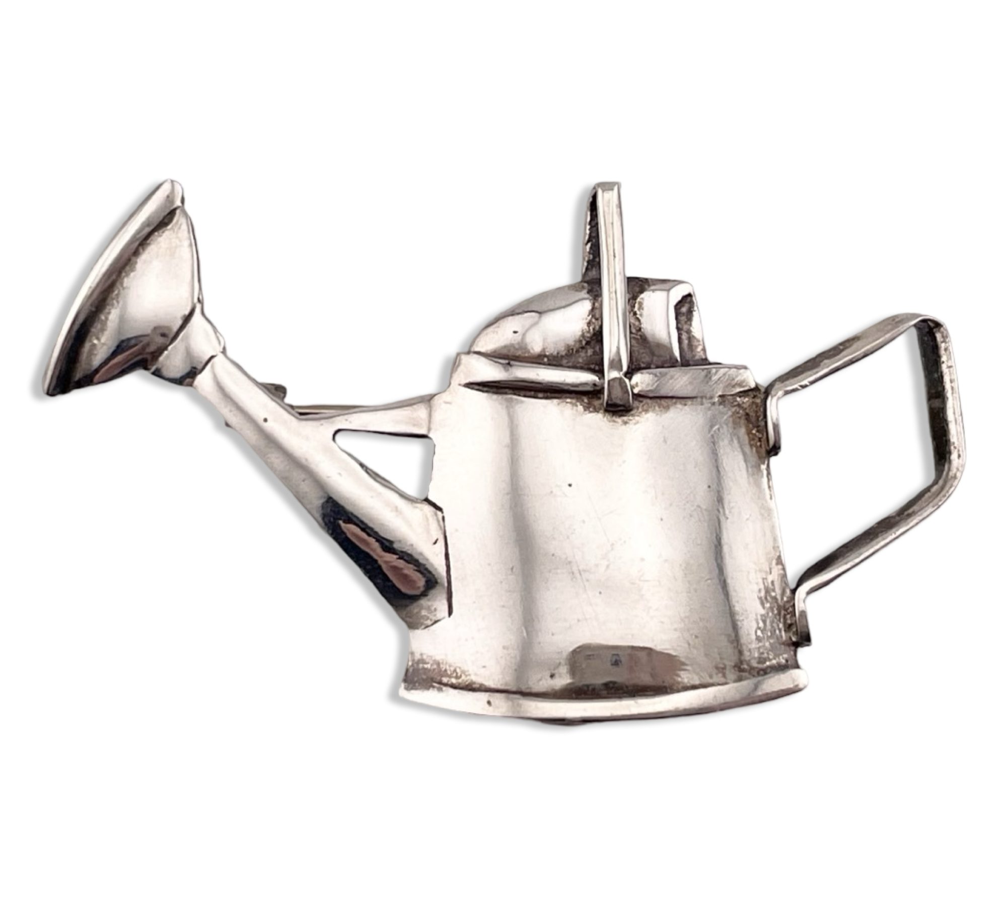 sterling silver watering can pendant brooch pin