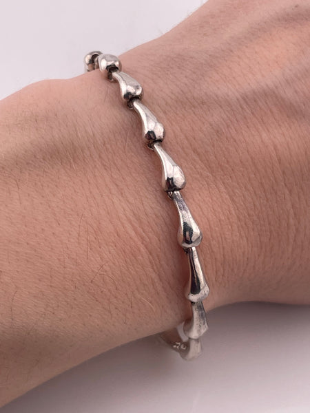 sterling silver Tiffany & Co Elsa Peretti stoneless teardrop link bracelet