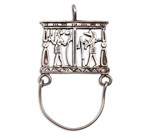 sterling silver Egyptian charm holder pendant