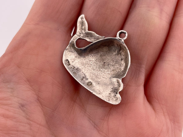 sterling silver whale pendant