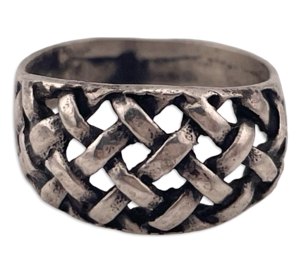 size 6.25 sterling silver woven design ring