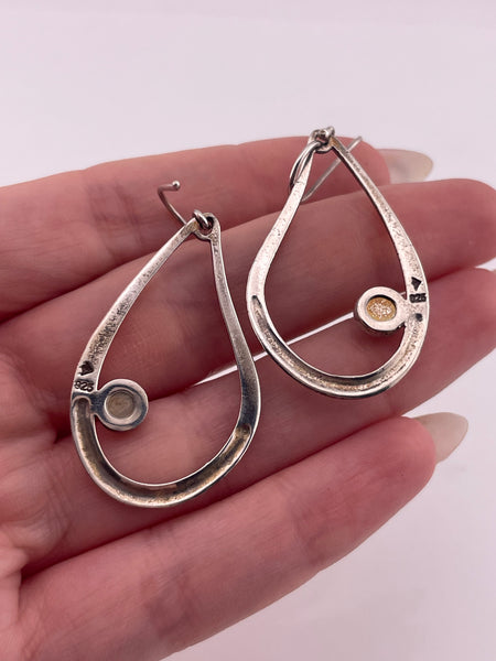sterling silver Silpada pearl dangle earrings