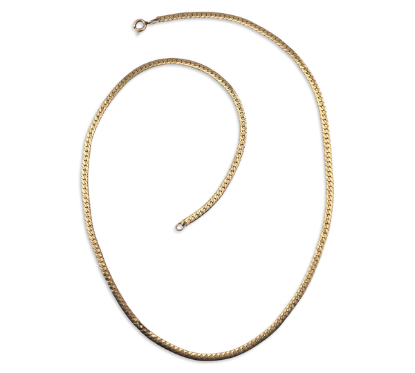 gold filled 20 1/2" flat chain necklace