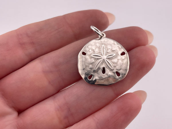 sterling silver sand dollar pendant