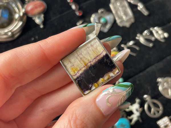 sterling silver amethyst pendant