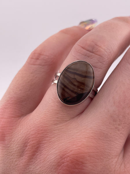 size 6.5 sterling silver jasper ring