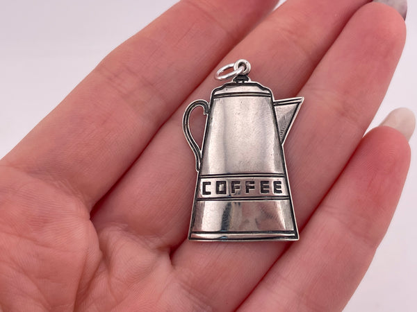 sterling silver 1988 Kit Carson coffee pot kettle pendant