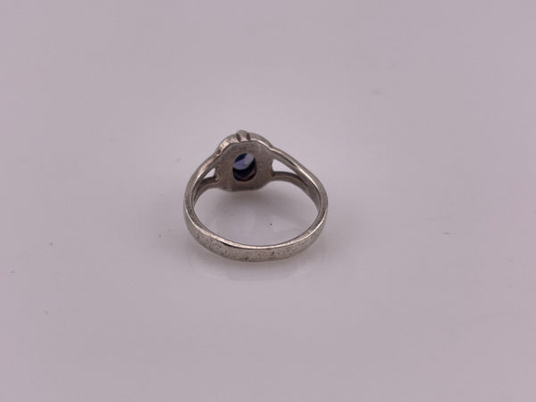 size 5 sterling silver faceted iolite ring