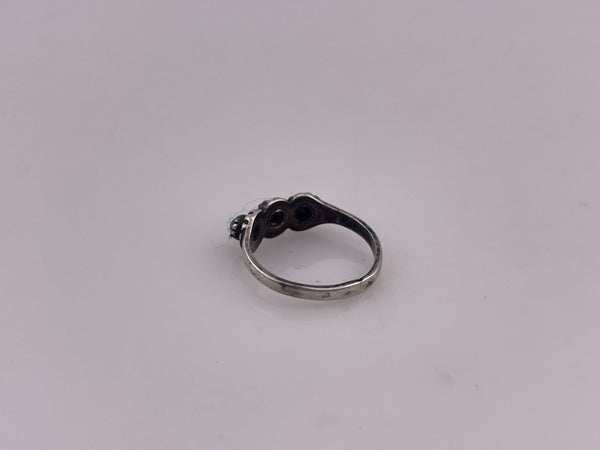 size 2 sterling silver Bell Trading Post synthetic turquoise midi ring