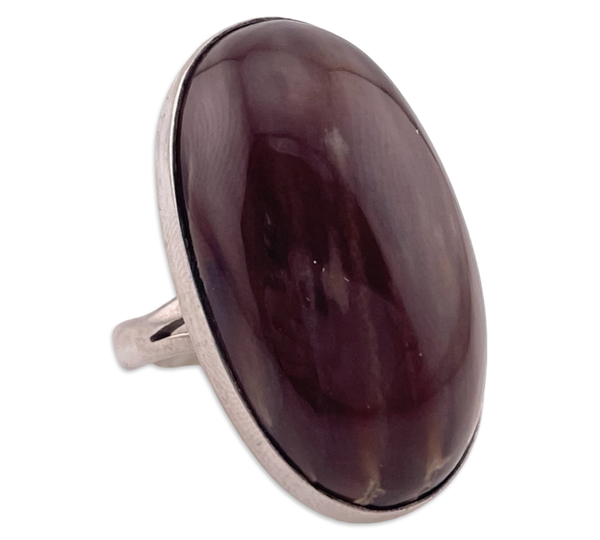 size 6 sterling silver brown agate ring