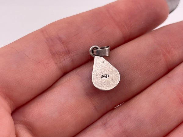 sterling silver small lapis pendant