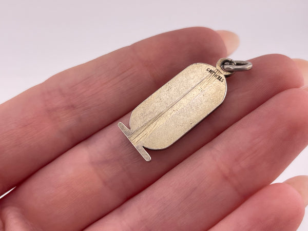 sterling silver gold wash Egyptian cartouche pendant
