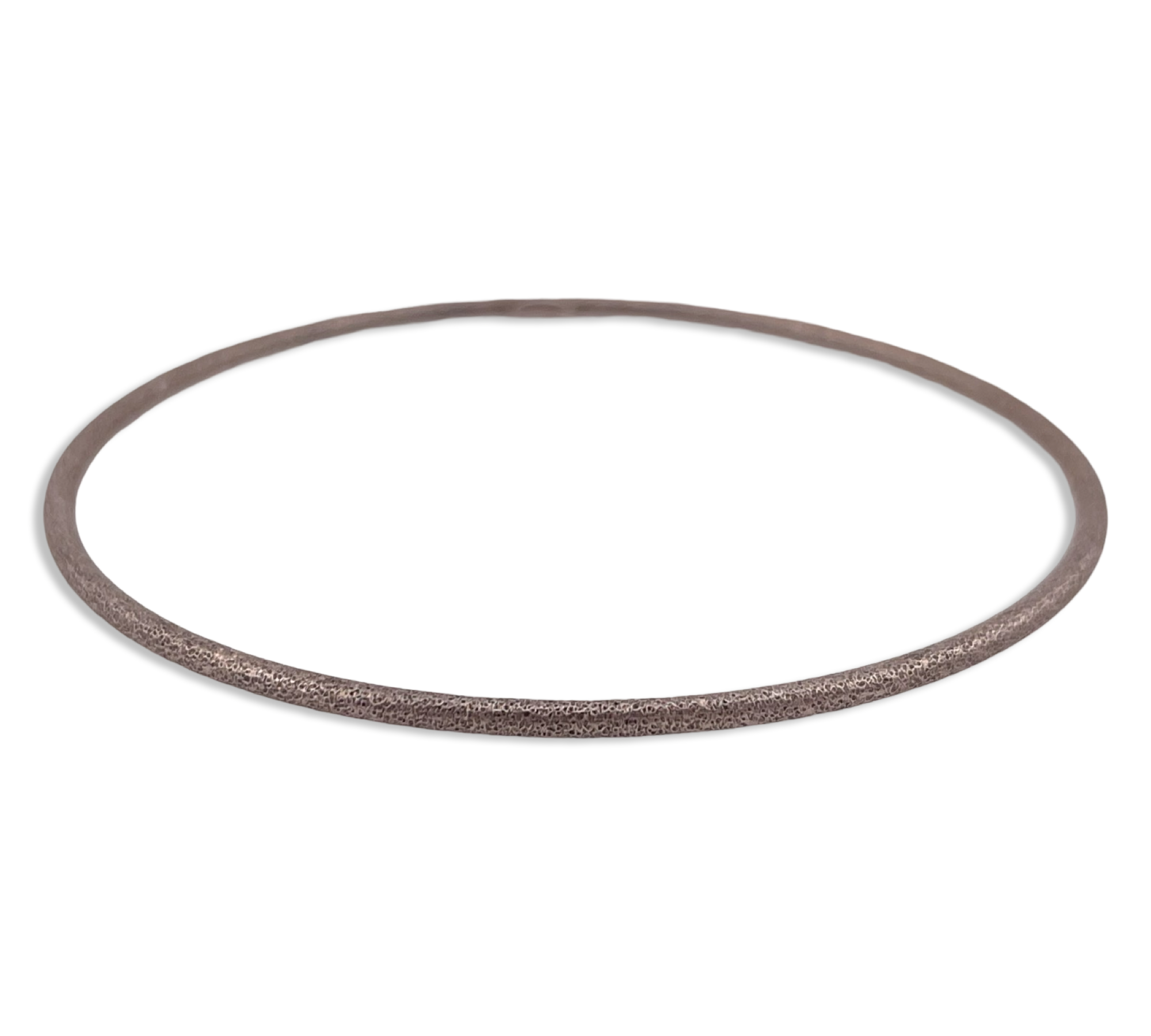 sterling silver 8" textured bangle bracelet