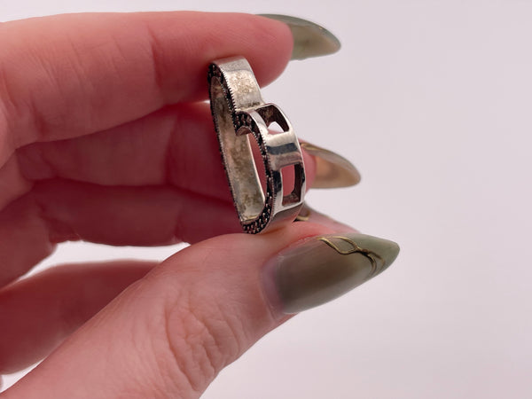 sterling silver marcasite heart pendant