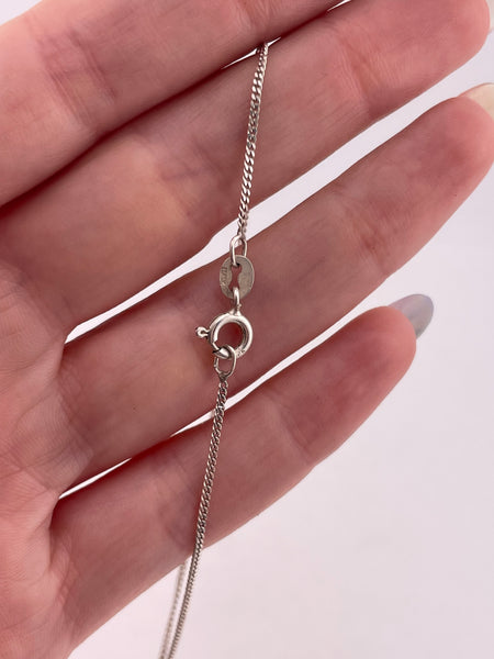 sterling silver 18" angel wing necklace