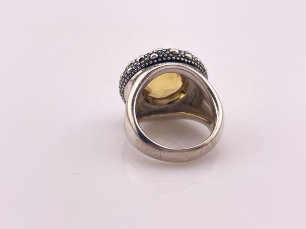 size 5 sterling silver Michael Dawkins faceted citrine ring