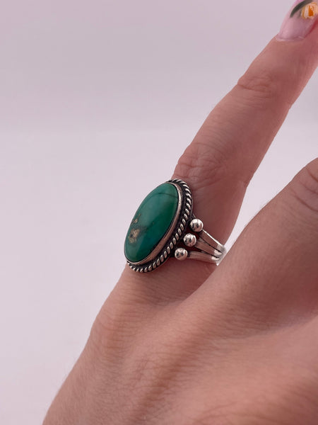 size 5.25 sterling silver turquoise ring