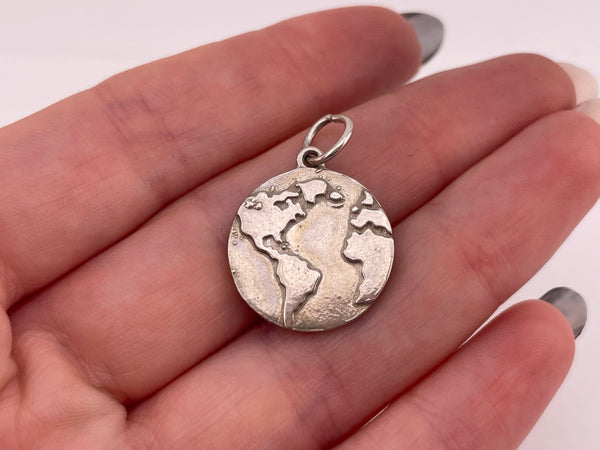 sterling silver world peace Earth dove pendant