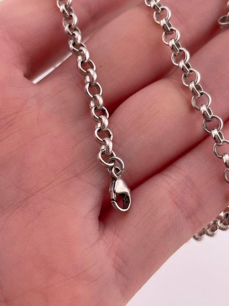 sterling silver 16-3/4" rolo chain link necklace