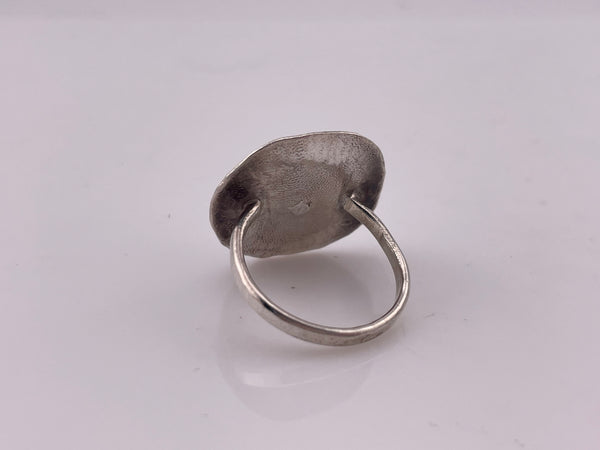 size 9 sterling silver & brass rhodium plated ring