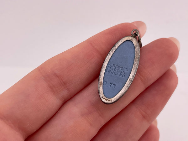 sterling silver Wedgwood pottery pendant