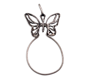 sterling silver butterfly charm holder pendant