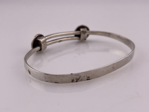 sterling silver adjustable anchor bangle bracelet **AS IS**