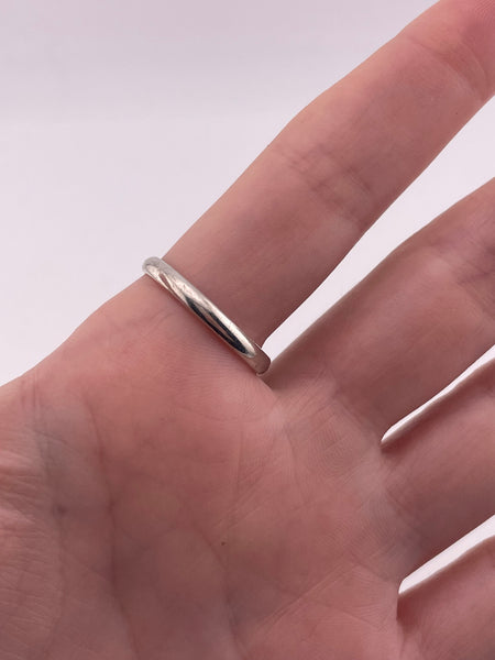 size 9.5 sterling silver plain band ring