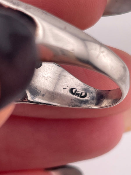 size 5.25 sterling silver modernist sculpture ring
