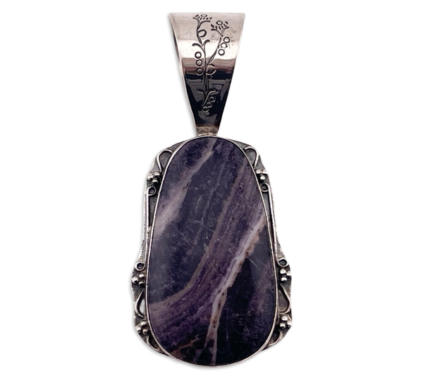 sterling silver 2-1/2" Desert Rose Trading amethyst pendant