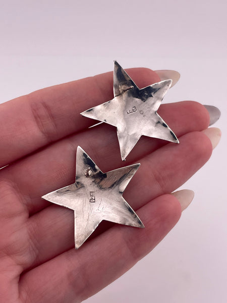 sterling silver starfish post earrings