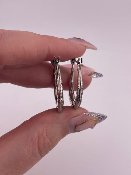 sterling silver dolphin hoop earrings