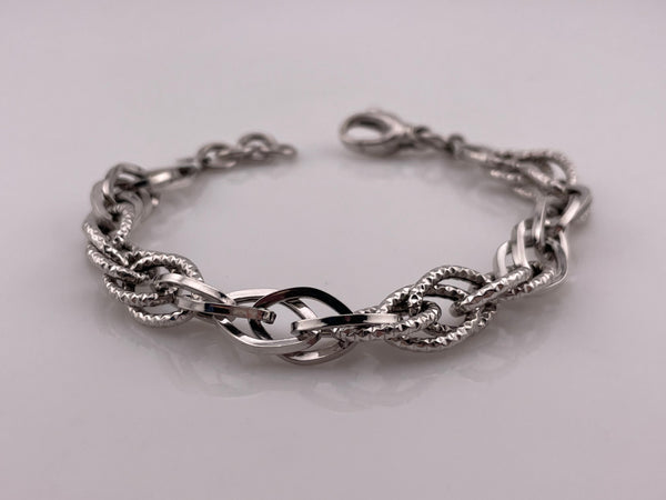 sterling silver multi-link chain bracelet