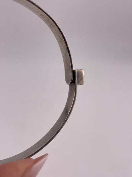sterling silver artisan bangle bracelet