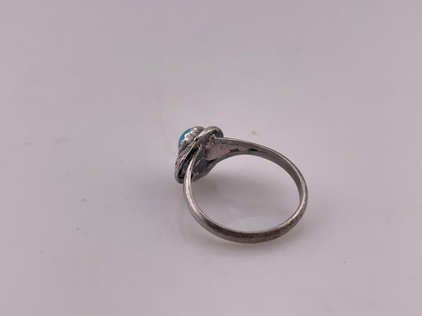 size 4.5 sterling silver turquoise ring