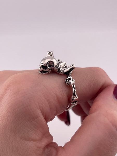 size 10.75 sterling silver skeleton ring
